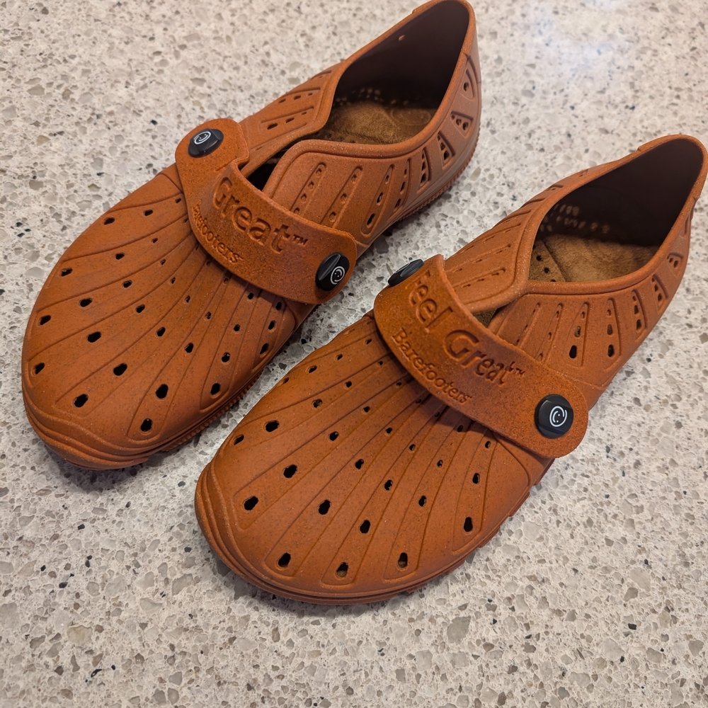 Orange Slip-On Shoes